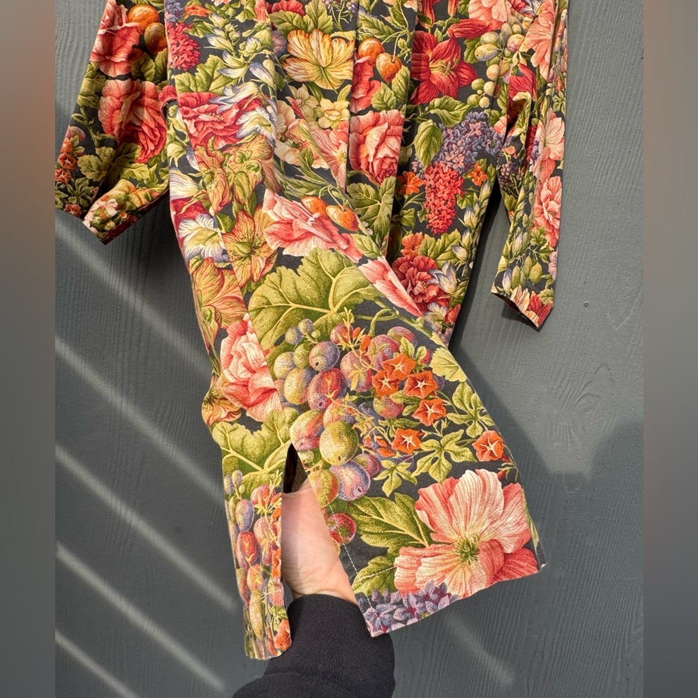 Gianna Rose 90s Floral Tapestry Utility Work Coat Size LG - Picture 14 of 16